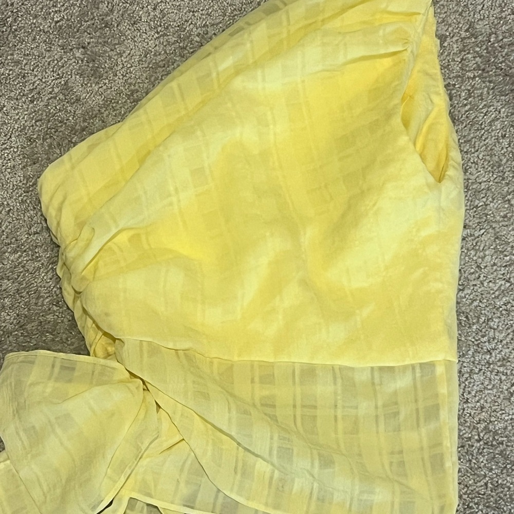 Amanda Uprichard SLEEVELESS BEXLEY TOP in Allegro/Lemon Yellow Size: XS - Picture 5 of 11